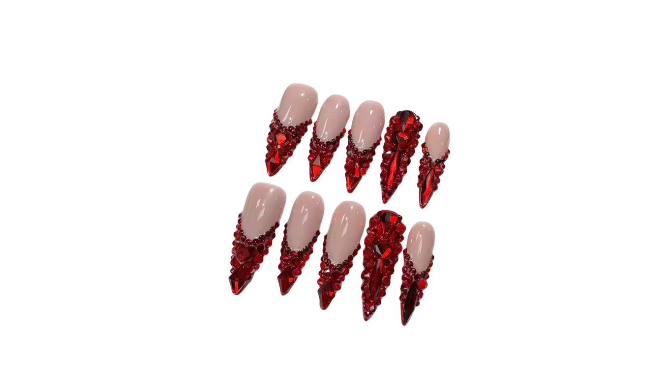 Samantha Handmade Almond Press-On Nails Muli-Color